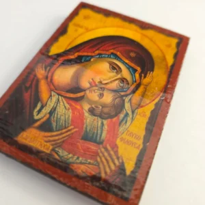 Theotokos of Tenderness Orthodox Icon | Wooden Mounted