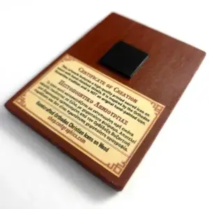 Back side of an Orthodox Wooden Mounted Icon.