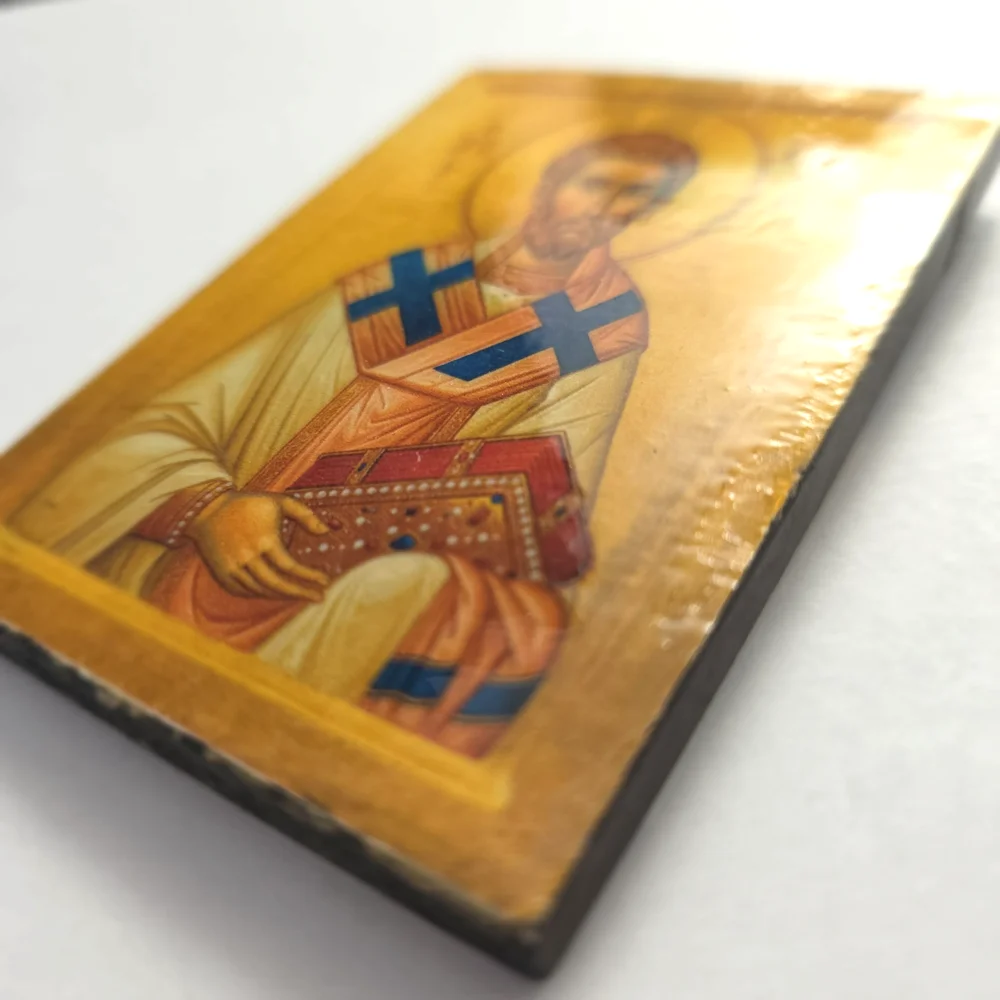 Saint Eleftherios Orthodox Wooden Mounted Icon