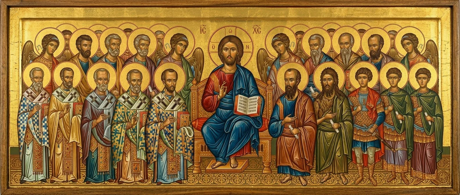 Male Saints Orthodox Wooden Icons handmade on solid wood with decoupage technique in Brooklyn, New York